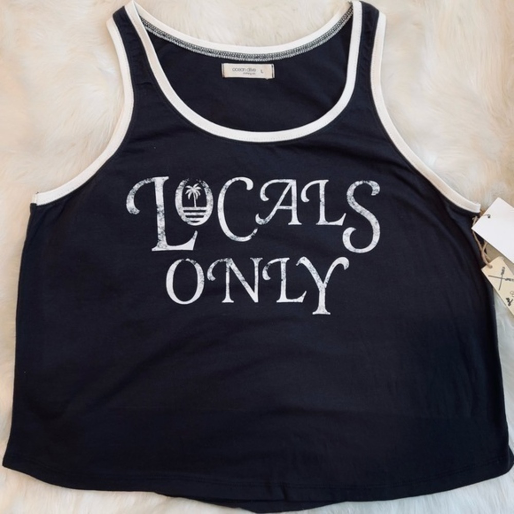 Ocean Drive Clothing Co locals only graphic tank top